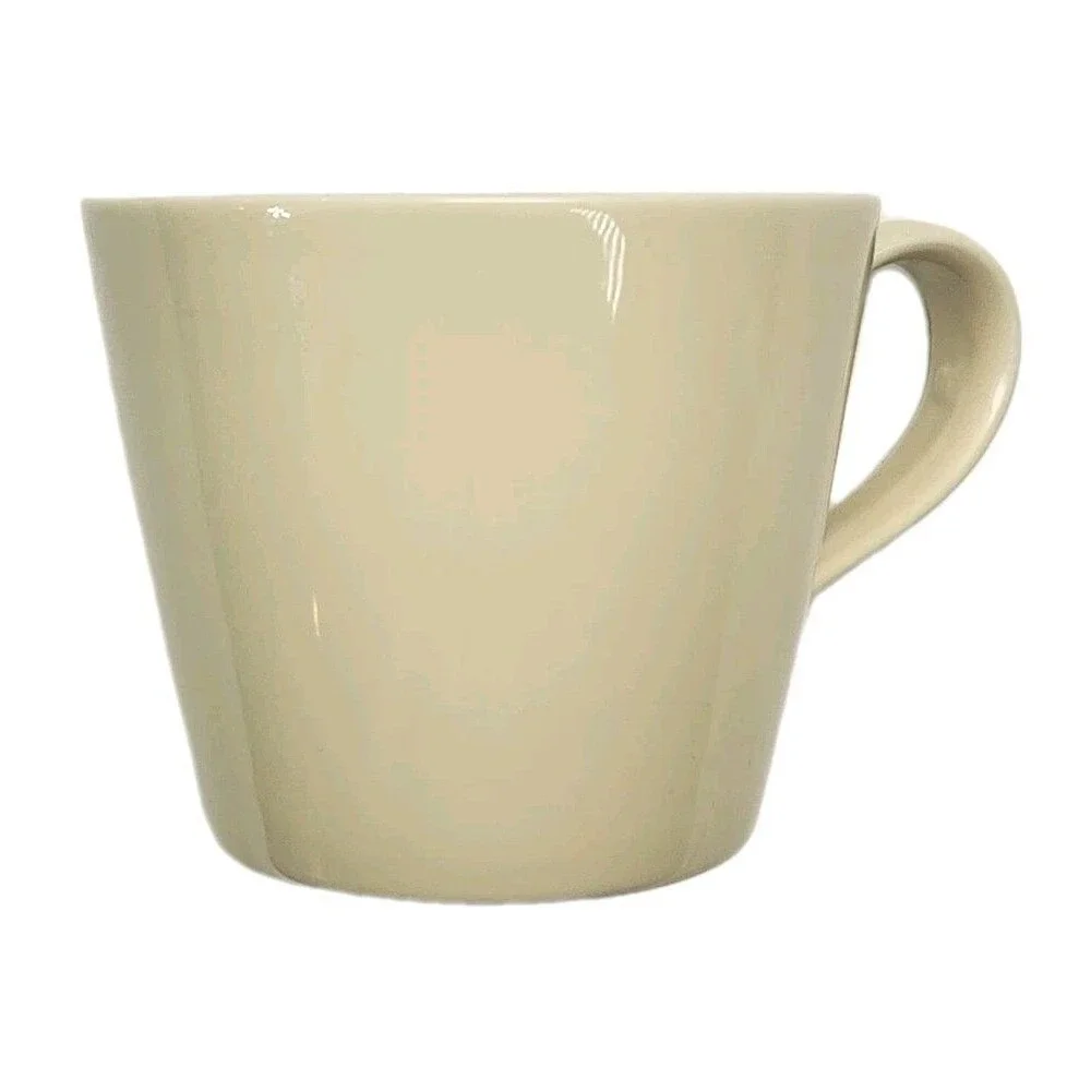 Crate & Barrel Coffee Mugs Set of 6 Ivory 3.25